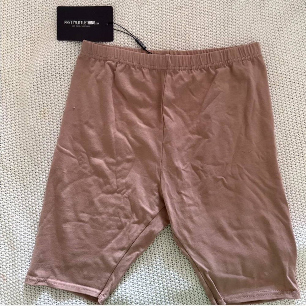 PrettyLittleThing NWT taupe bike shorts